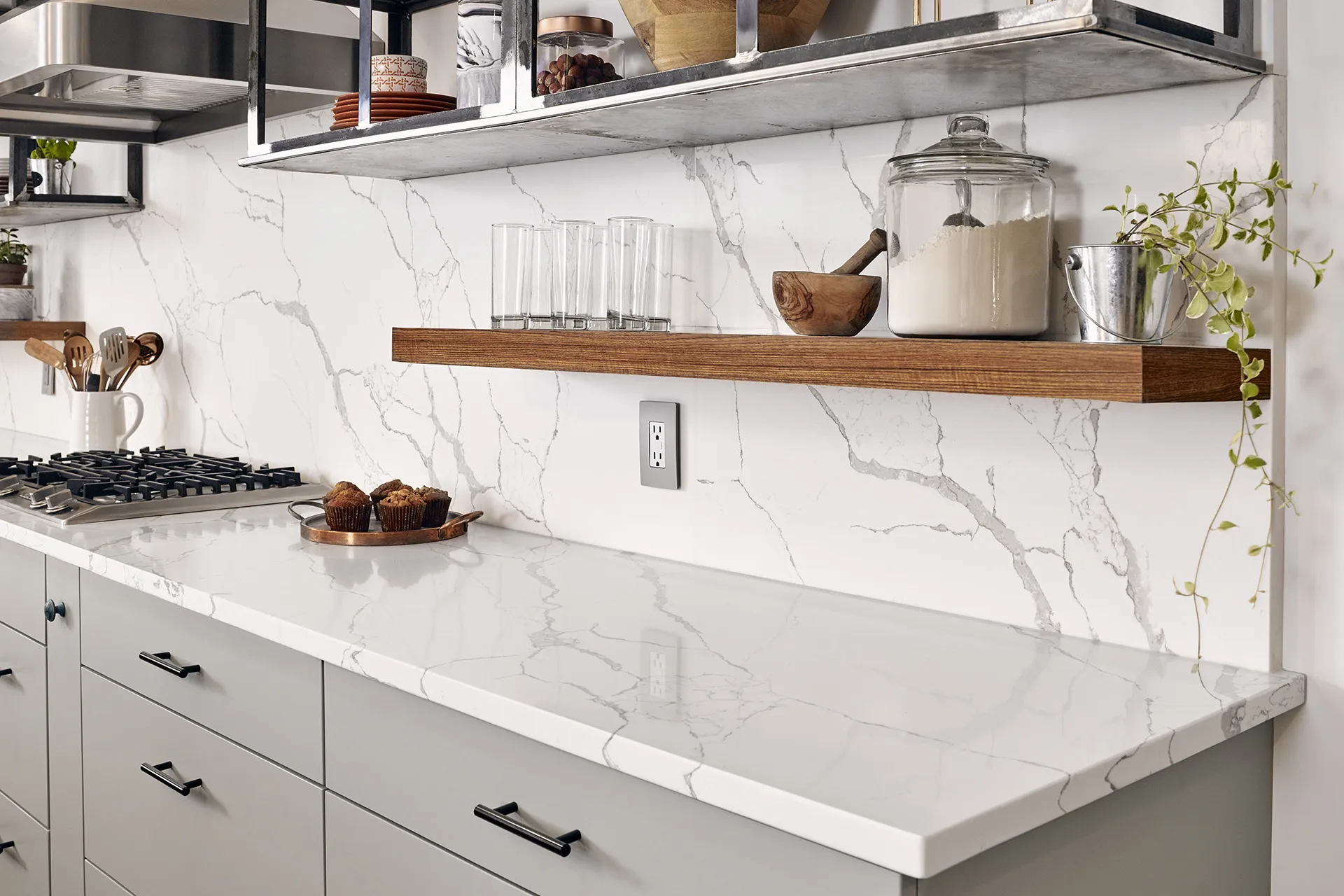 Porcelain Countertop Backsplash - JK Design Group