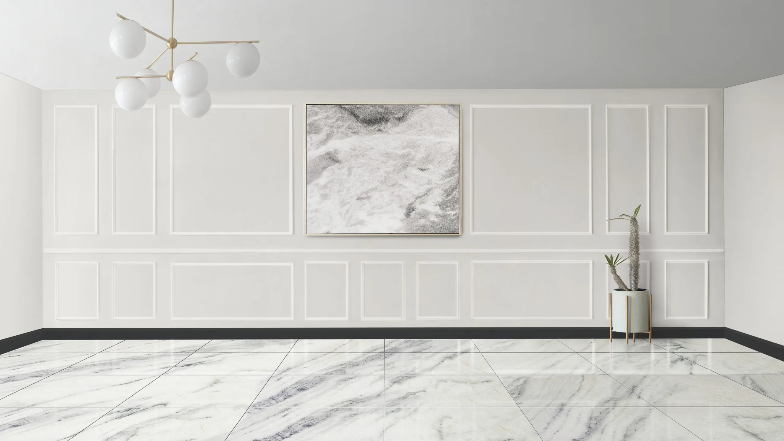 Photo Frame On A Patterned Wall - JK Design Group